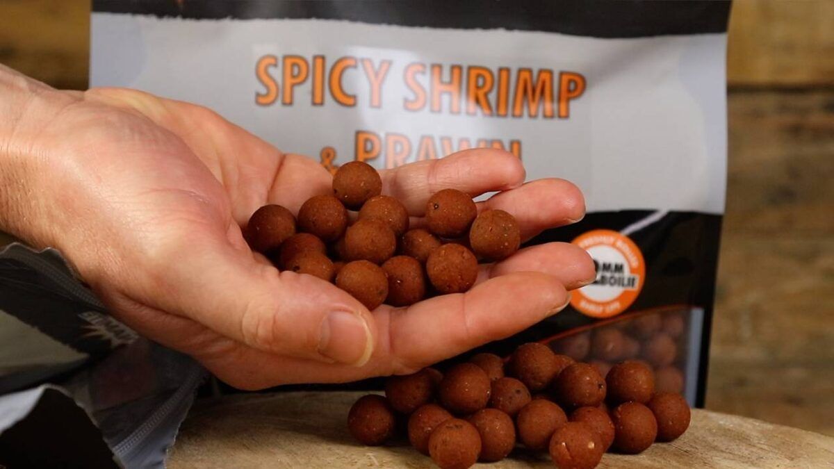 Dynamite baits 15mm Spicy Shrimp & Prawn, Asās Garneles un krevetes boilas 1kg