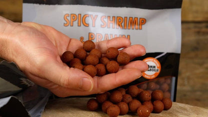 Dynamite baits 15mm Spicy Shrimp & Prawn, Asās Garneles un krevetes boilas 1kg