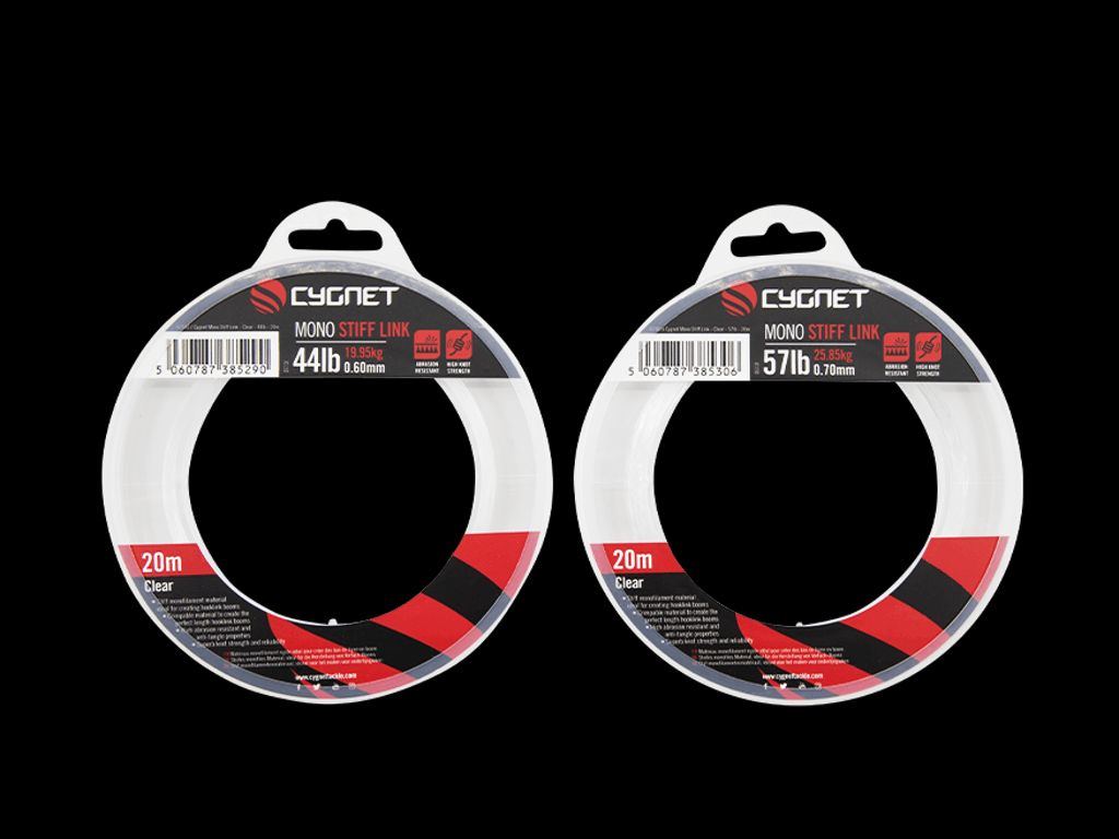 CYGNET MONO STIFF LINK, Cietais mono pavadmateriāls - Zaļš vai caurspīdīgs