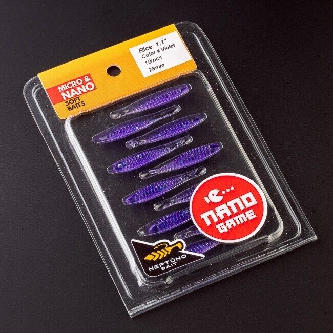 NEPTUNO BAIT Rice 1.1" nano jig, nano džiga gumijas visa veida zivju makšķerēšanai