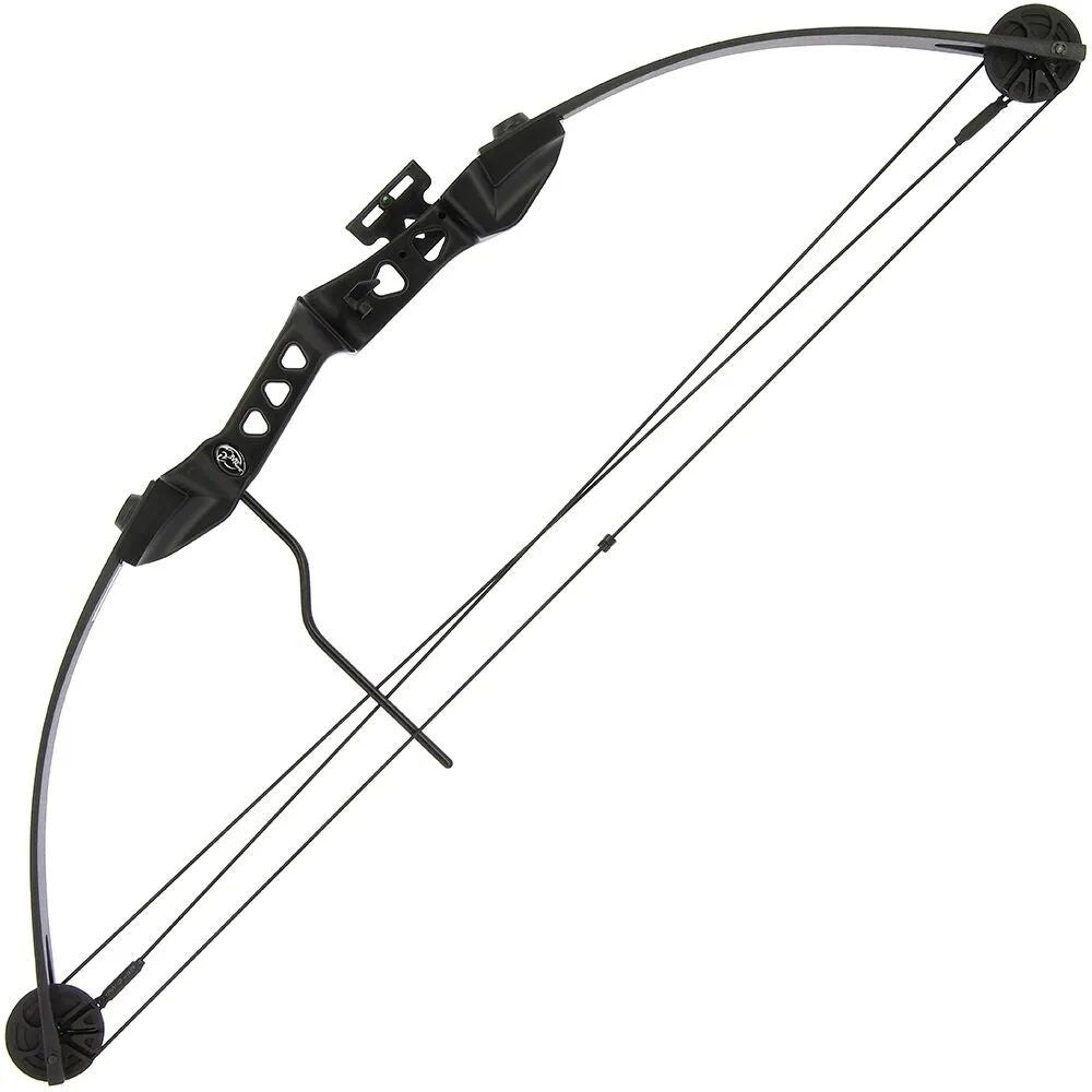 29LB Sonic Block Compound Bow Black, Melns compound tipa loks ar 14kg atvilkšanas spēku + bultas (Youth Compound Bow)