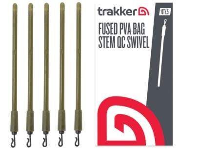Trakker FUSED PVA BAG STEM - QC SWIVEL, Pva maisa kāts ar ātri maināmo griezuli