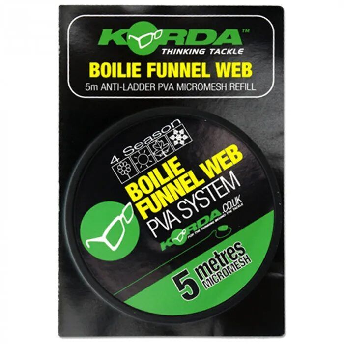 KORDA Boilie Funnel Web PVA System Micromesh , 4 sezonu , 5m