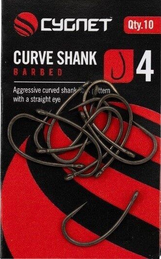 Cygnet CURVE SHANK BARBED HOOKS - Izliektie āķi