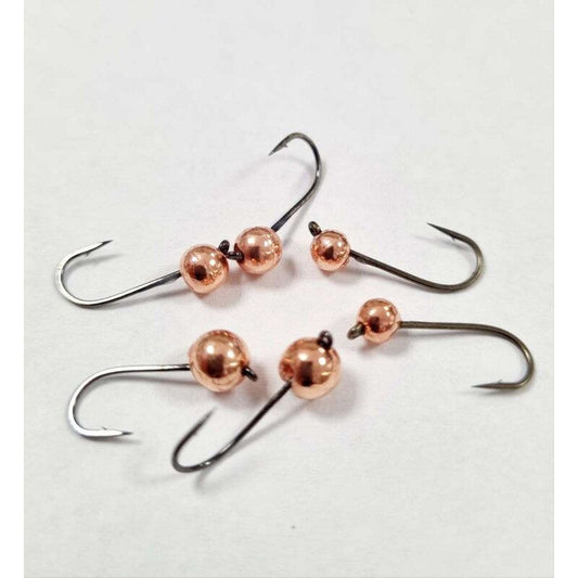 FISH ON Tungsten Nano Jig Copper 5pcs. hook size #12 / volframa džiggalvas nano ēsmai vara krāsā