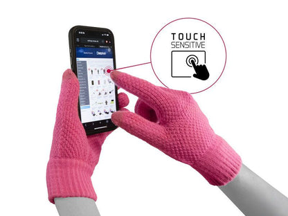 Delphin Women's Gloves QUEEN Qnity / Sieviešu rozā cimdi  / Viens izmērs