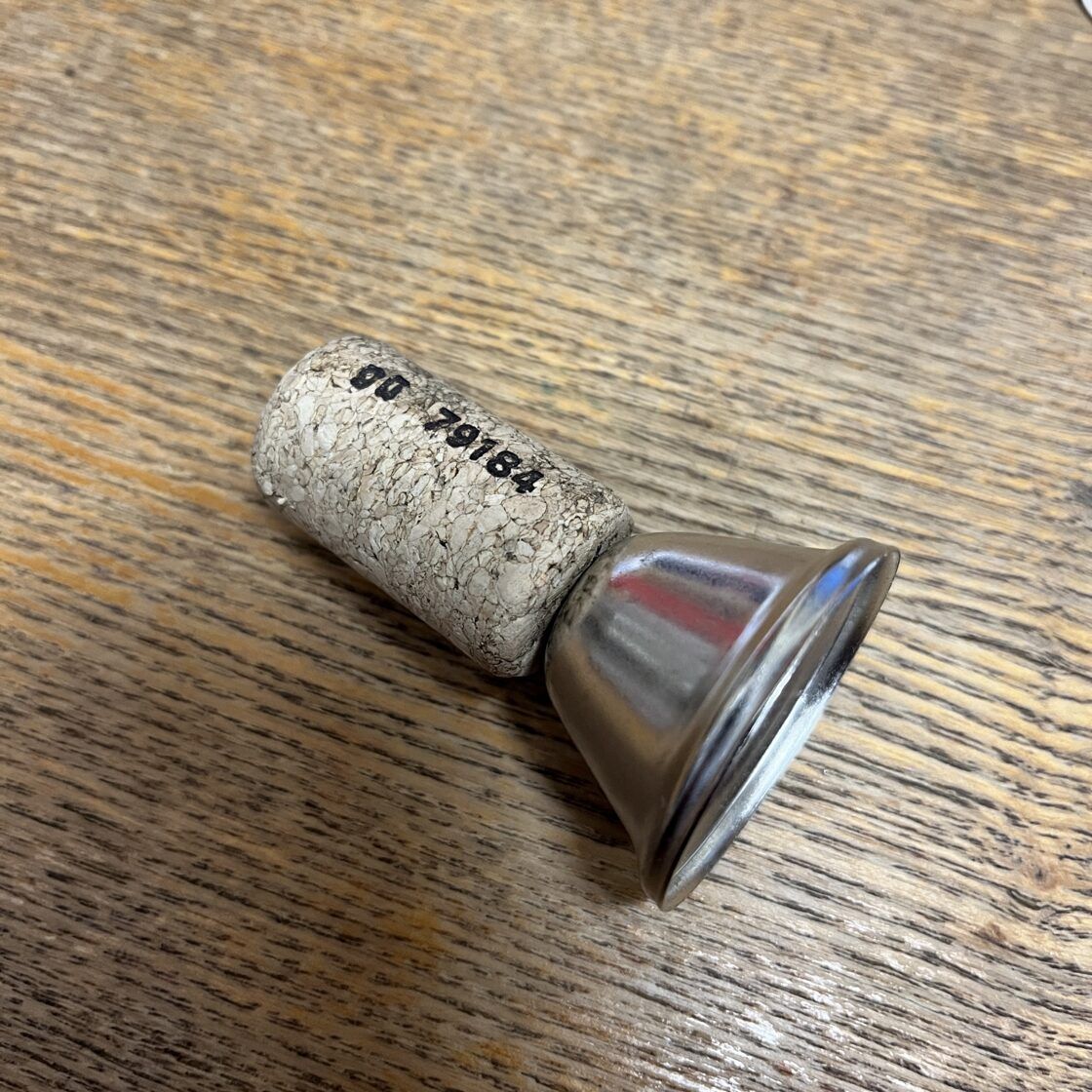 AKARA Zvārgulis / zvaniņš B-50 sudraba krāsas ar korķa korpusu - copes indikācijai