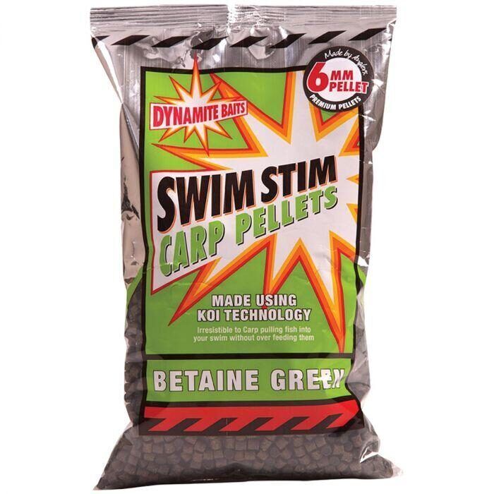 Dynamite Swim Stim Betaine Green Pellets, Zaļās Betaīna peletes 2mm / 3mm/ 6mm/ 8mm