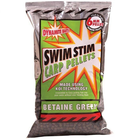 Dynamite Swim Stim Betaine Green Pellets, Zaļās Betaīna peletes 2mm / 3mm/ 6mm/ 8mm
