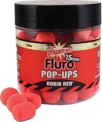 Dynamite Baits Robin Red Fluro Pop Ups 15mm un 10mm