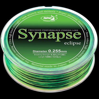 Katran Synapse Eclipse monofīlā aukla 1000m neona + melna