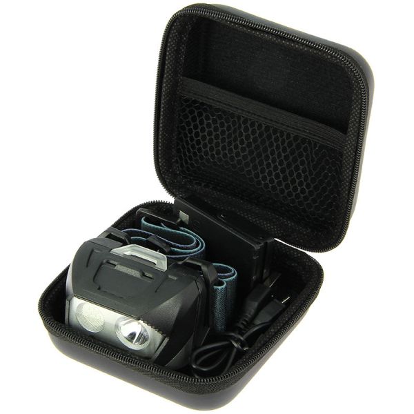 NGT Dynamic Cree galvas lampa 200 lumēnu ar usb uzlādi, balta un sarkana gaisma