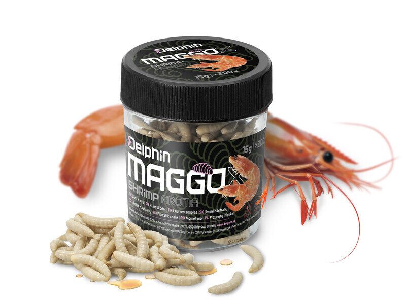 Mākslīgā ēsma baltais kāpurs Delphin MaggoX Pop Up / Garnele mākslīgie baltie tārpi