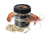 Artificial lure white maggot Delphin MaggoX Pop Up
