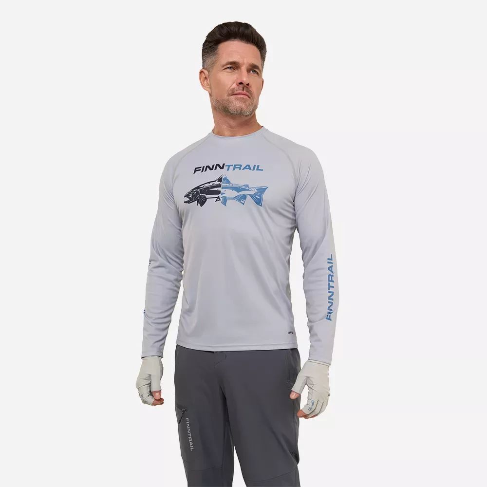 UPF 50 Krekls FINNTRAIL WAVE FISH GREY 6611