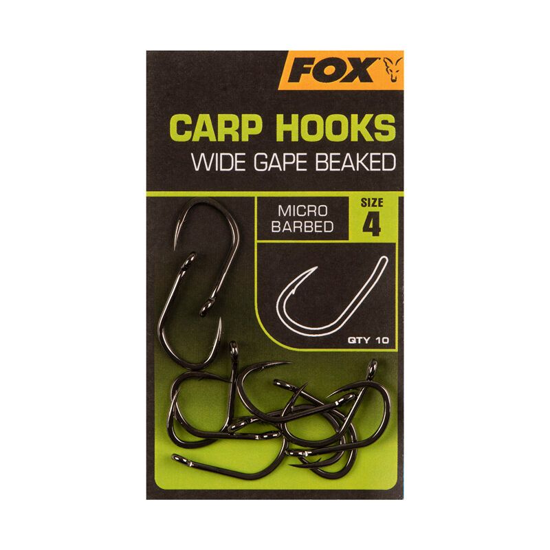 Fox Carp hooks wide gape, Fox platie āķi