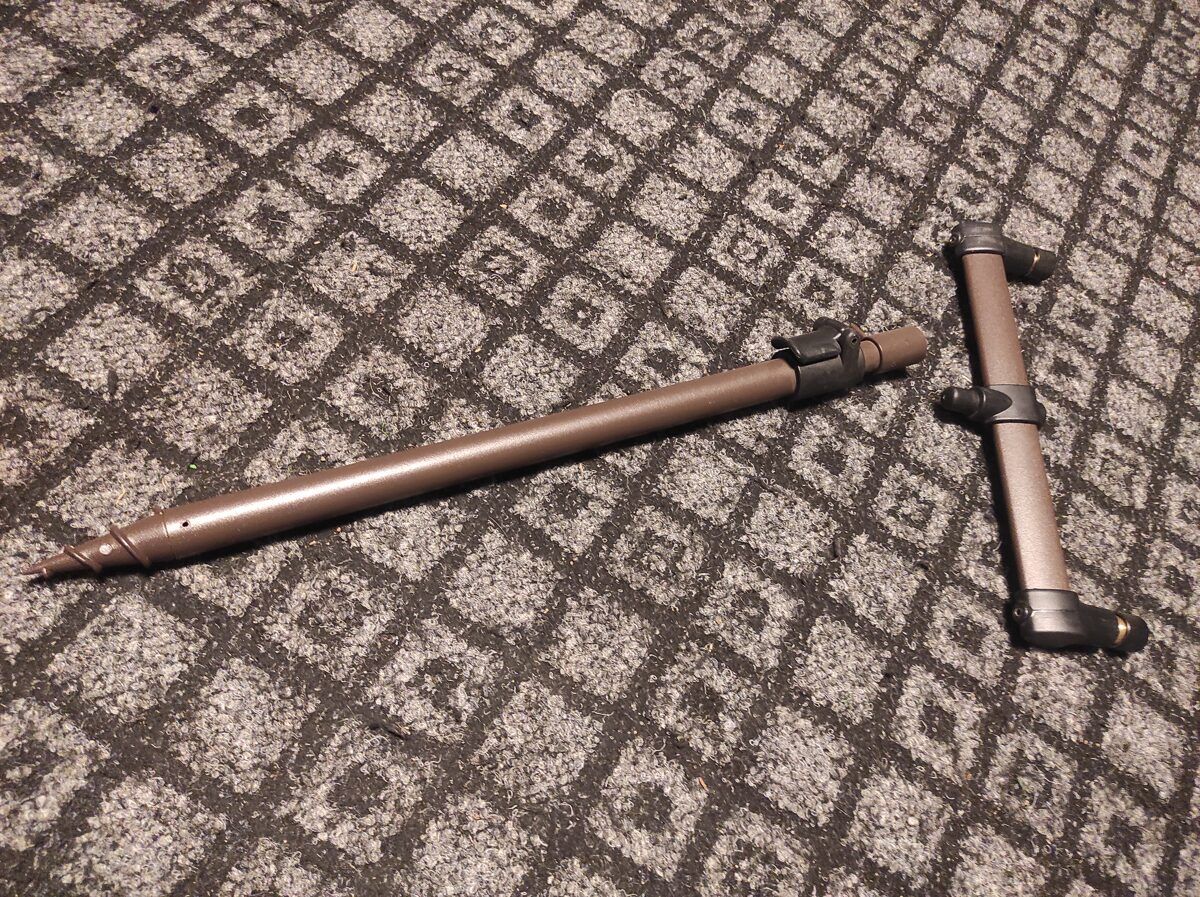 Brown Telescopic Bankstick 40-60cm with buzz bar 25cm / Built in Stabilizer