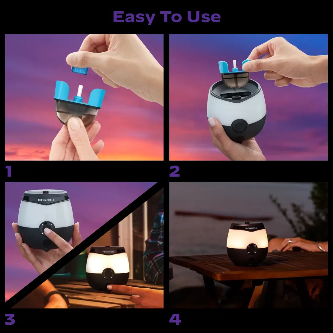 Thermacell EL55 Rechargeable Mosquito Repeller + Glow Light / Uzlādējama odu atbaidīšanas ierīce ar gaismekli