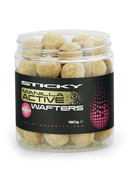 STICKY MANILLA ACTIVE WAFTERS, Vaniļas garšas Vafteri 16 vai 20mm