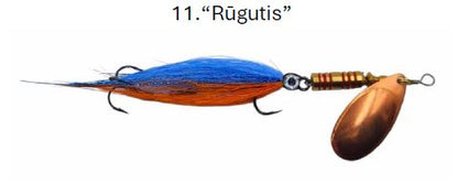 Rotiņš Anglertails 15cm / 12g - Roku darbs