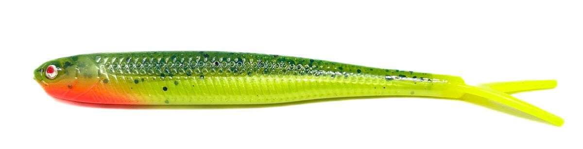 OSHELure Zander Tail Pelagic Dzeltenu Asti, 7" Silikona mānekļi Zandartiem