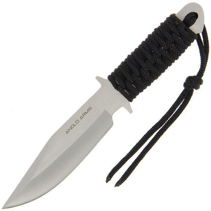 7 collu nazis ar striķa rokturi un maksti, Black Laced Knife with Sheath