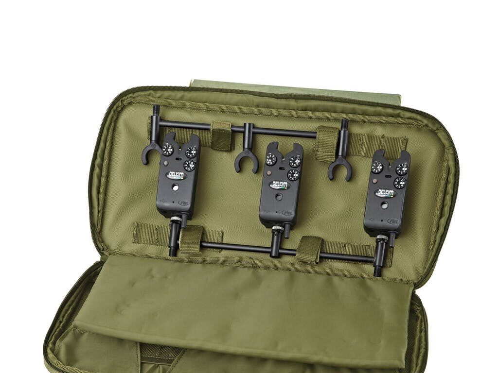 NXG 3-ROD BUZZER BAR BAG, Droša soma signalizatoriem un buzz bar makšķeru turētājiem