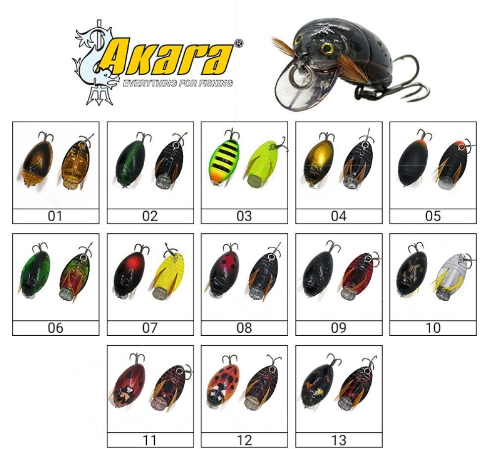 Vobleris AKARA «Bug» 38 F (4 g, 38 mm)