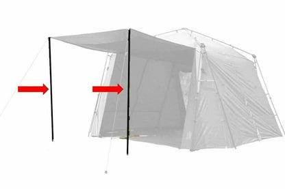 NASH GAZEBO FRONT DOOR POLE KIT, PRIEKŠĒJO DURVJU STABA KOMPLEKTS