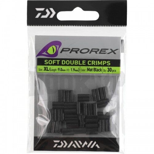 DAIWA PROREX SOFT DOUBLE CRIMPS Melns Matēts