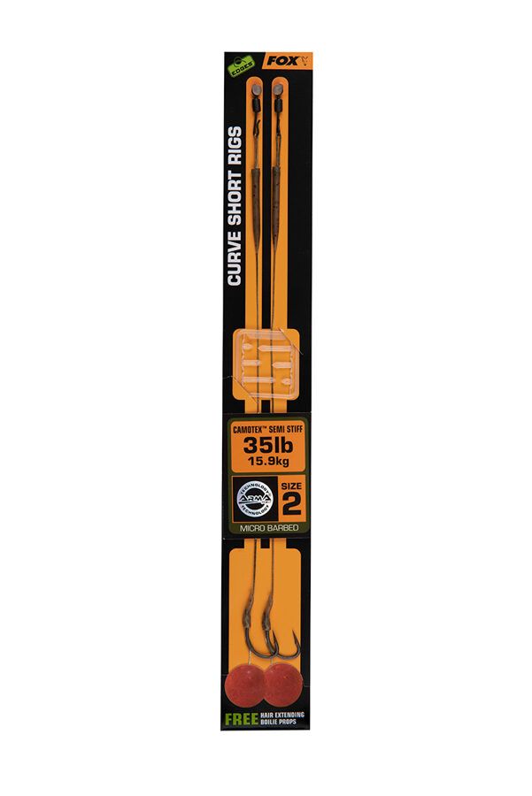 Gatavās pavadiņas FOX CURVE SHORT FLUORO D-RIGS
