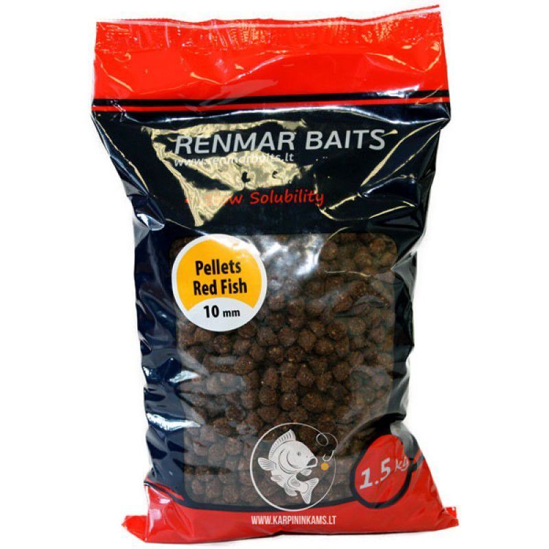 RENMAR Red Fish Pellets, Peletes - sarkānās zivju - 5mm, 1.5kg