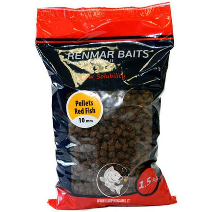 RENMAR Red Fish Pellets, Peletes - sarkānās zivju - 5mm, 1.5kg