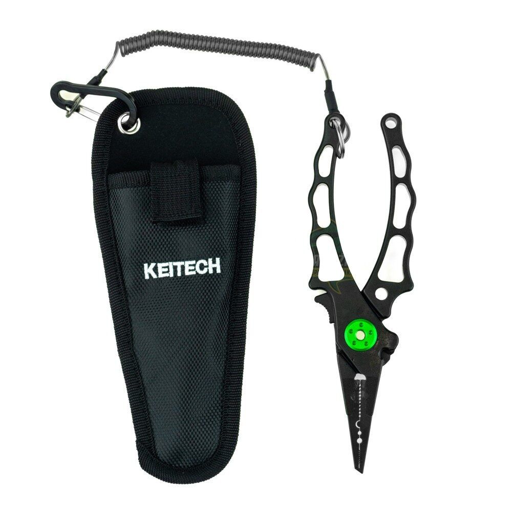 Keitech Stainless Steel Pliers - Melnas Knaibles ar Ietvaru 19cm