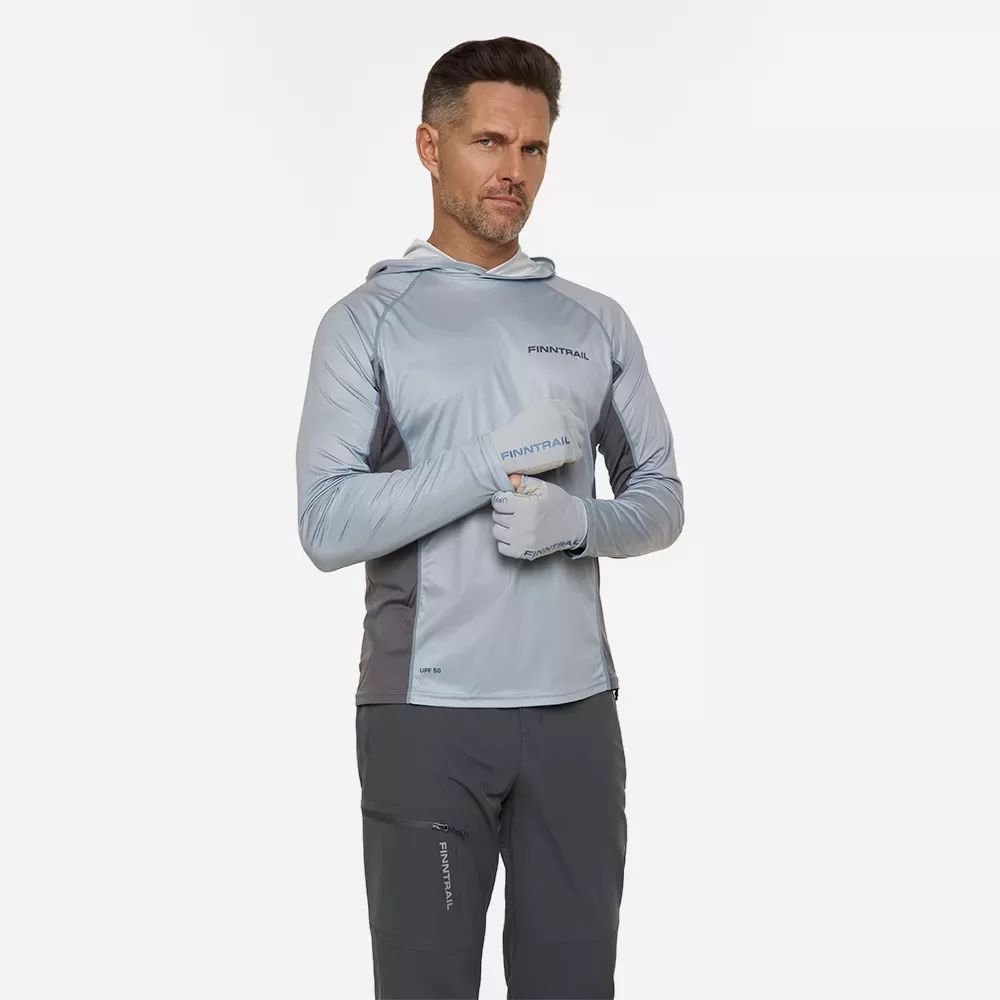 UPF 50 Krekls FINNTRAIL WAVE BIG LOGO 6614 GREY