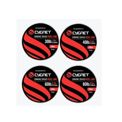 CYGNET SINKING BRAIDED REEL LINE, Grimstoša pītā aukla - 300m