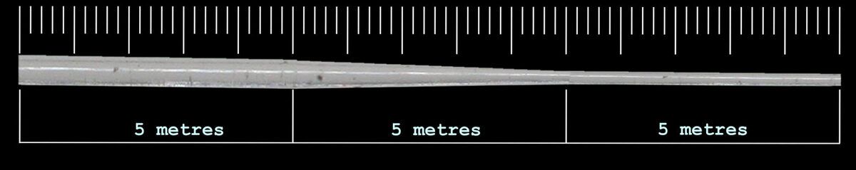 Katran GALAXY Taper Mono Shock leader, Šoklīderis 5gab x 15metri