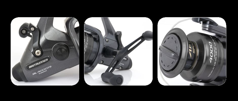 SHIMANO Baitrunner DL 4000 FB Front Drag, Karpu un fīdera spole ar baitrunner