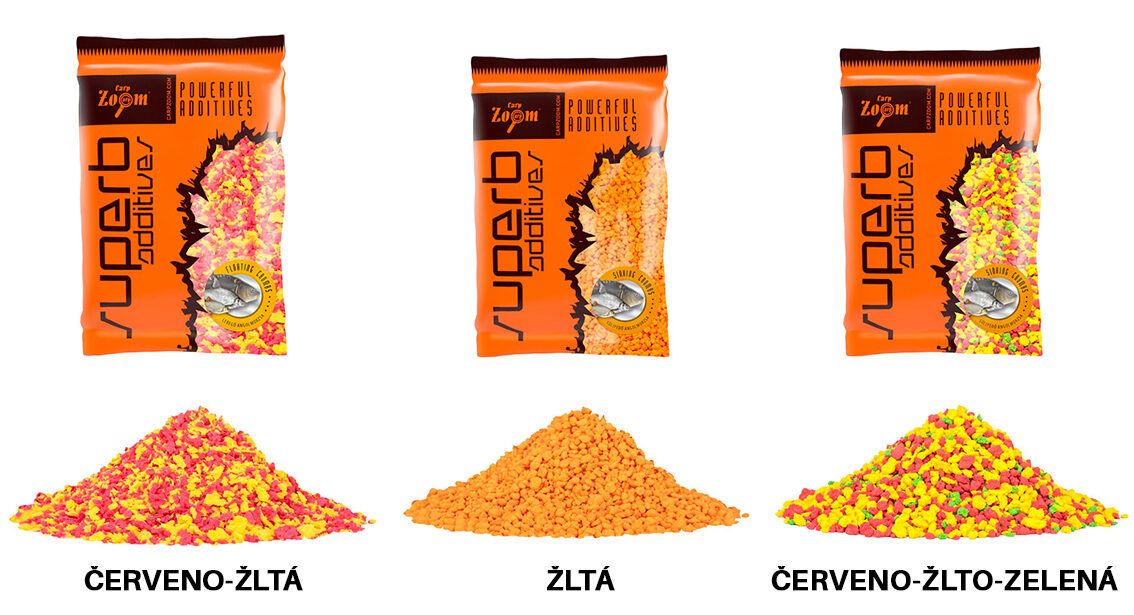 JAUNUMS! CZ SuperB Additive Crumbs Floating or Sinking, Peldošas un grimstošas krāsainās barības drupatas