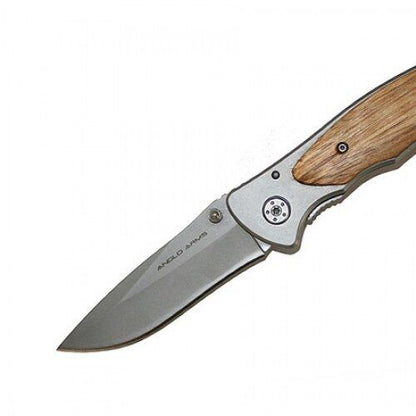 Anglo Arms wooden lock knife, Elegants atveramais slēdzamais nazis koka rokturi + ietvars