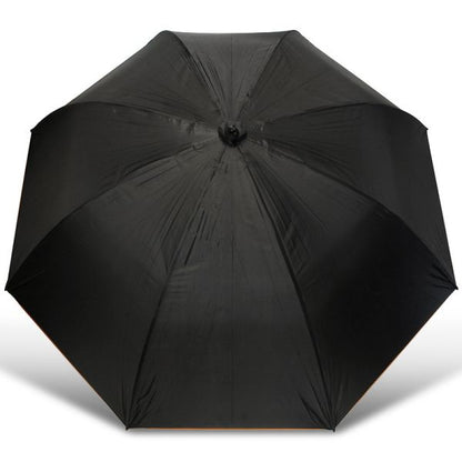 NGT 50" Deluxe Black Brolly , Deluxe Lietussargs saliecams uz sānu 210cm diametrs, melns