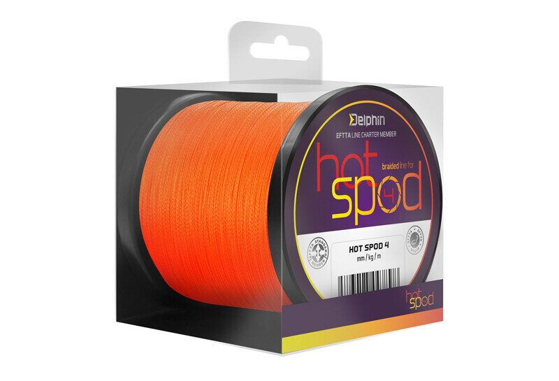 SPOD Braided line Delphin HotSPOD 4 / orange 0.14mm 9.1kg 300m