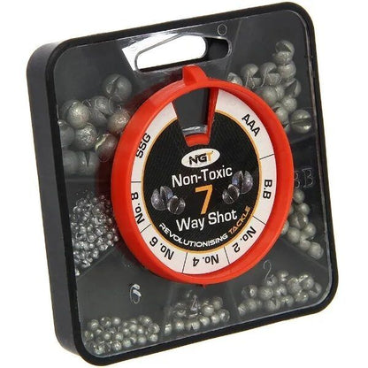 NGT Non Toxic Split Shot - 7 Way, 7 veidu šķelto svinu komplekts netoksisks