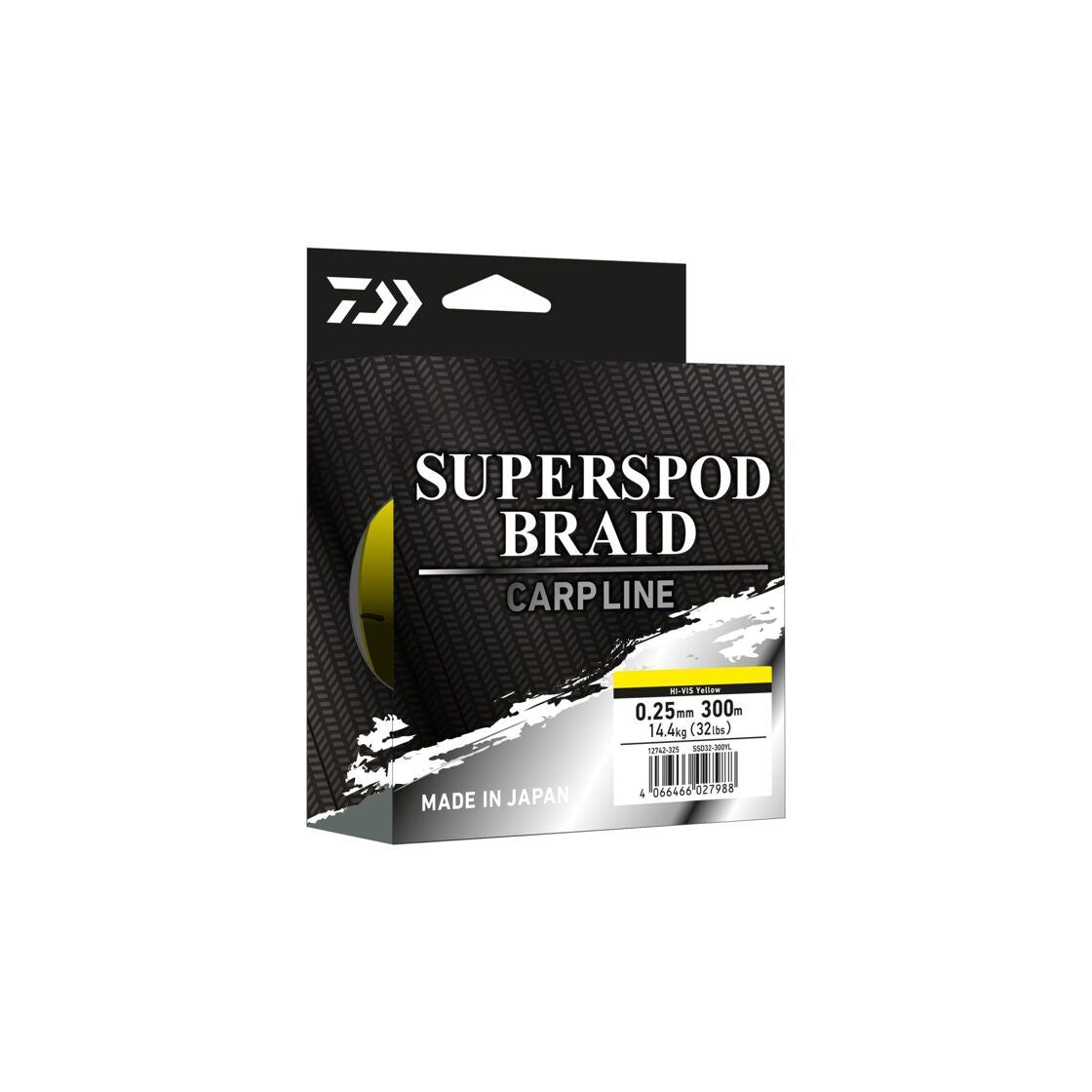 Braided line Daiwa Superspod -300m yellow