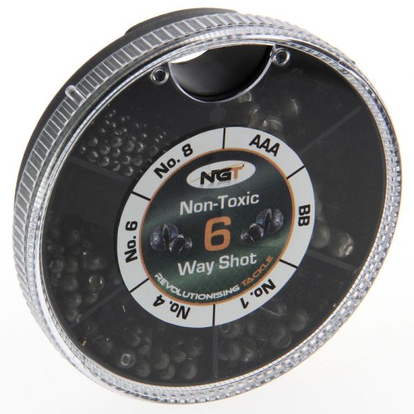 NGT Non Toxic Split Shot - 6 Way, 6 veidu šķelto svinu komplekts netoksisks