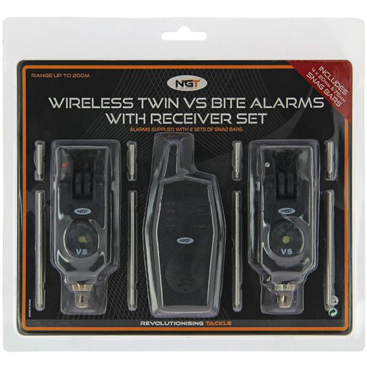 NGT VS bite alarm set, Karpu signalizatori ar pulti VS - 2gab