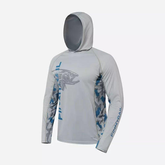 Finntrail long sleeve shirt Wave Big Fish , Krekls ar garajām rokām un kapuci pret UV starojumu