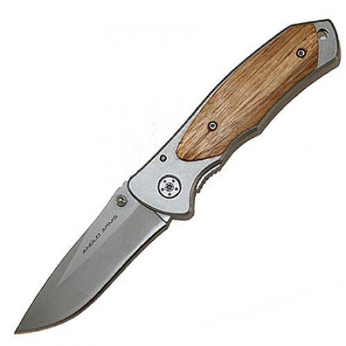 Anglo Arms wooden lock knife, Elegants atveramais slēdzamais nazis koka rokturi + ietvars