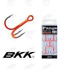 BKK Spear-21 UVO Treble Hooks , Trīsžuburu āķi oranžā fluo krāsā 11 izmēros