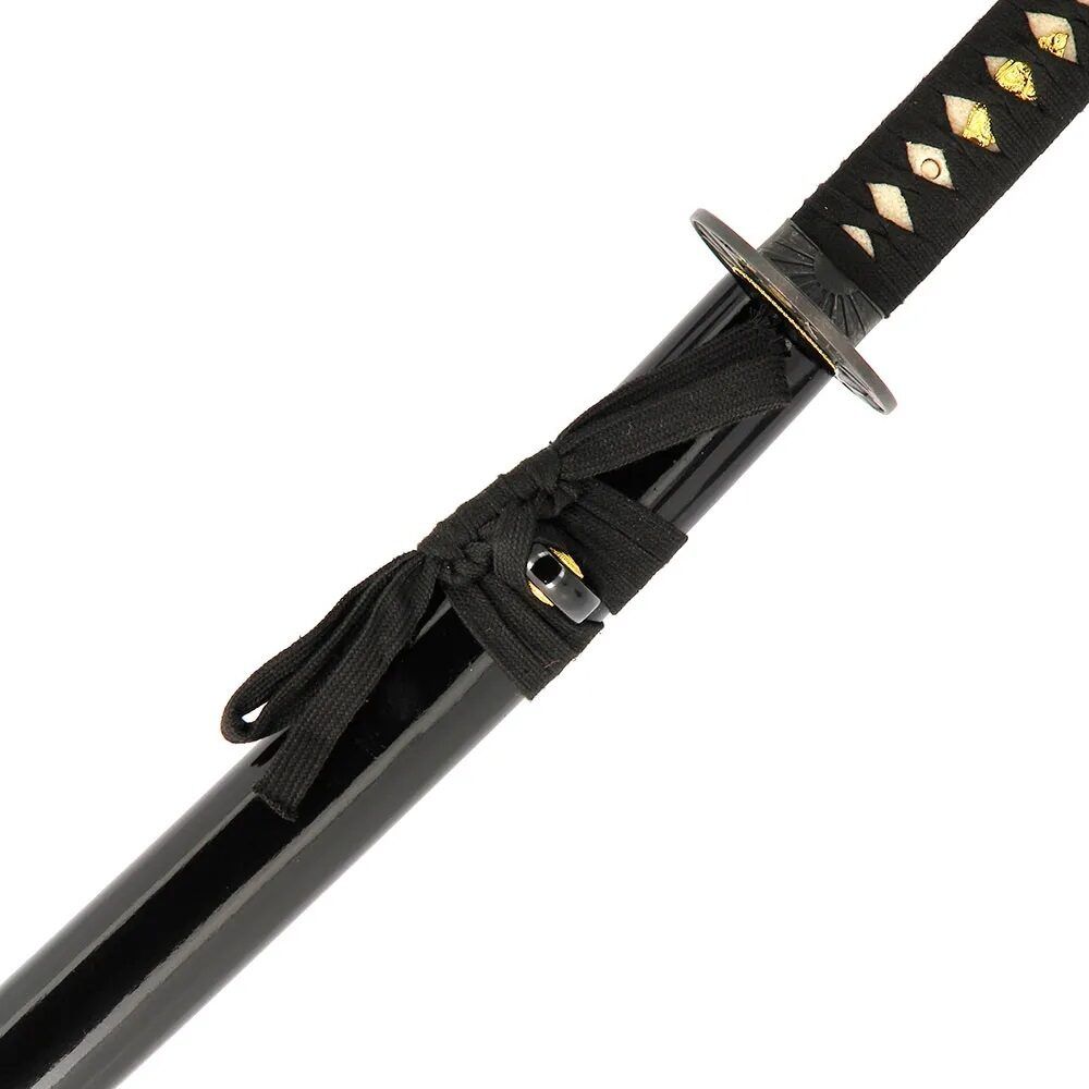 Samuraja dizaina zobens - Roku darinājums + statīvs, Hand Made Sword Set 407 Lone samurai design